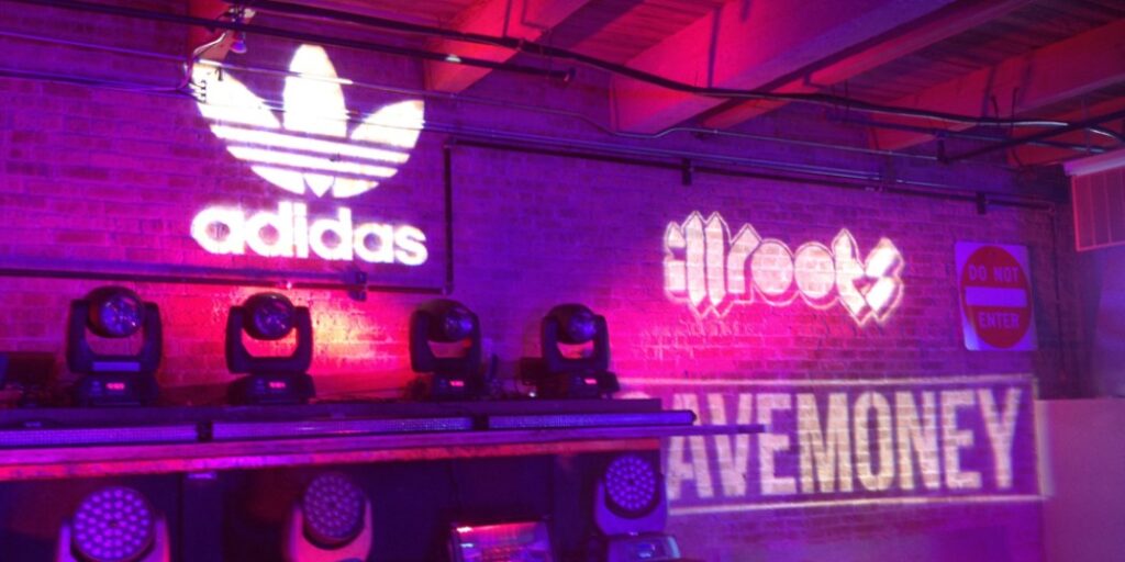 трафаретна гобо проекція вказівники навігація логотип