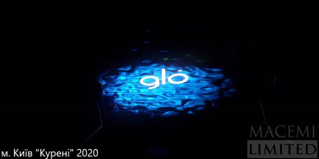 трафаретна гобо проекція мерчендайзинг трц логотип на підлозі динамічний