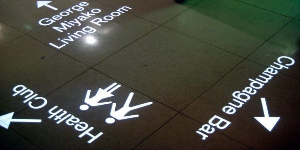 трафаретна гобо проекція вказівники навігація