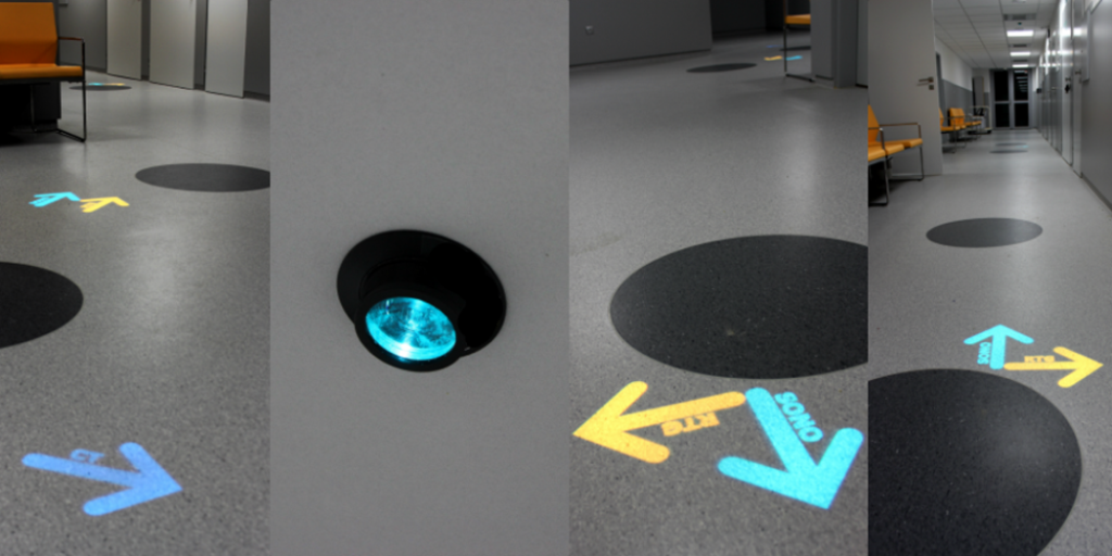 трафаретна гобо проекція вказівники навігація логотип